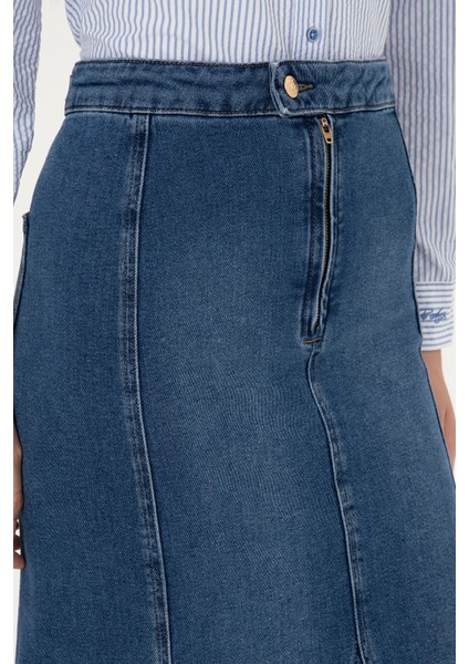 Kadın Mavi Etek (Jean) 50291112-DN0022