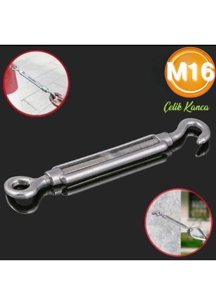 Galvanizli Çelik Halat Gerdirme 16 mm