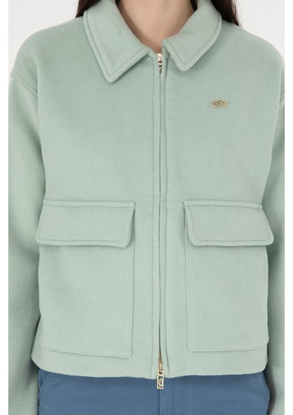 Kadın Su Yeşili Mont 50291493-VR048