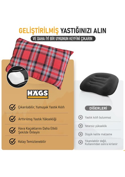 Kamp Yastığı, Seyahat Yastığı Silikon Elyaf Dolgulu Küçük Yastık Uçuş Yastığı 30 x 45 cm Gri