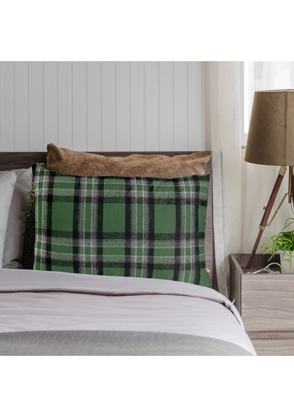 Kamp Yastığı, Seyahat Yastığı, Silikon Elyaf Dolgulu Yolculuk Yastığı 35 x 50 cm Flanel Yeşil fiyatları