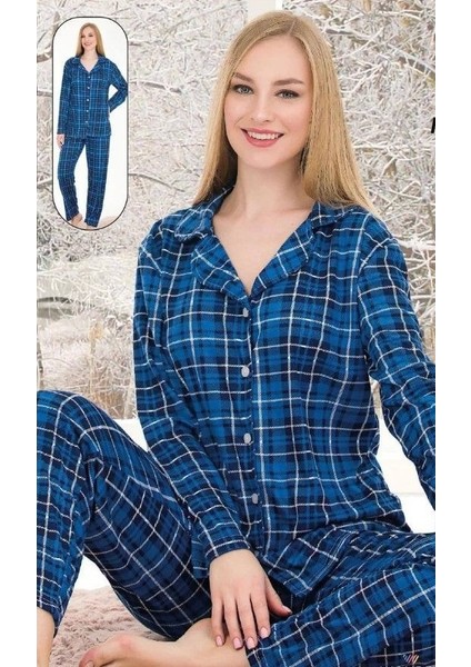 Kadın Pijama Takımı Interlok Pamuklu Kumaş Geniş Kalıp