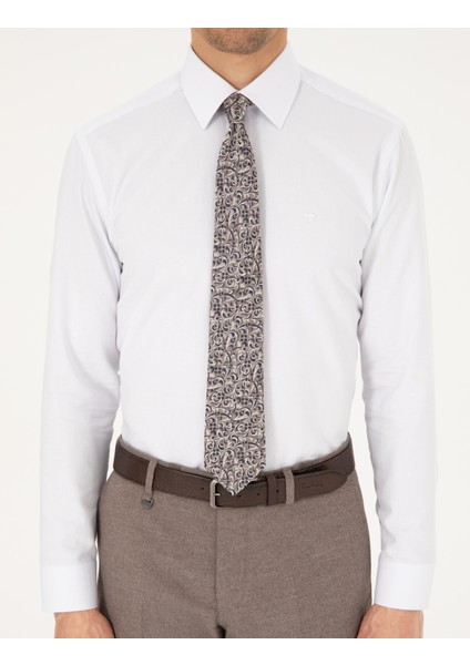Erkek Beyaz Regular Fit Uzun Kollu Gömlek 50292309-VR013