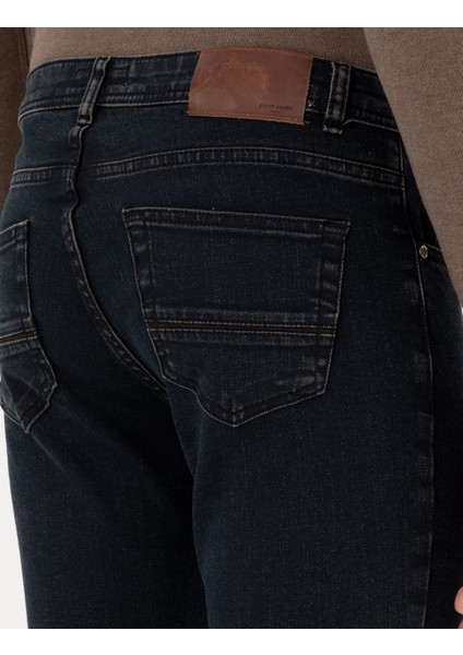 Erkek Koyu Mavi Slim Fit Jean Pantolon 50292119-Vr032