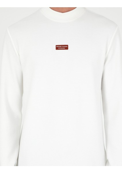 Erkek Beyaz Regular Fit Sweatshirt 50293256-VR013