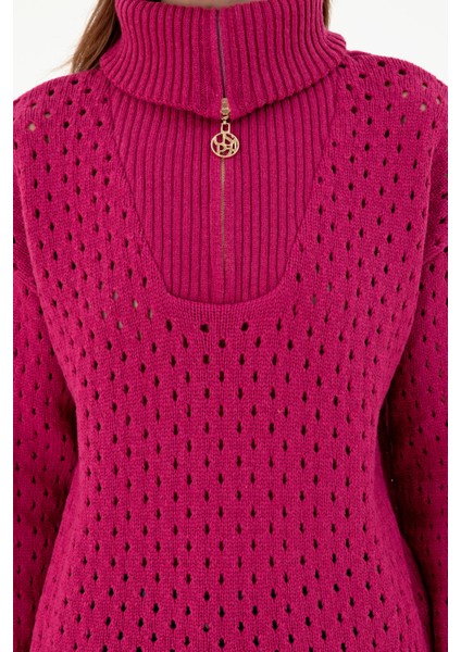 Kadın Fuşya Kazak /Triko 50293113-VR023