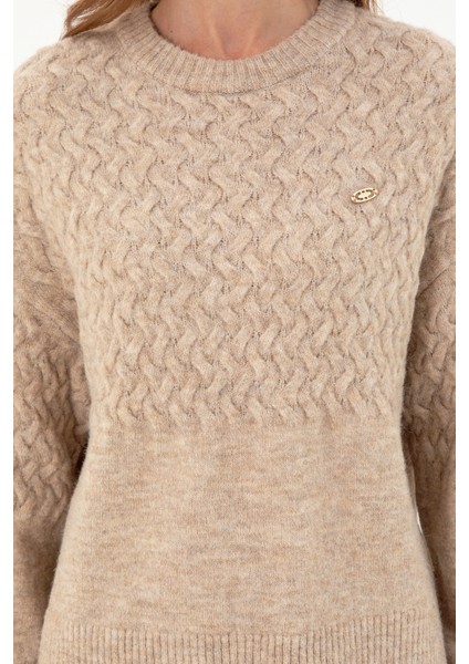 Kadın Kum Melanj Kazak /Triko 50293156-VR123