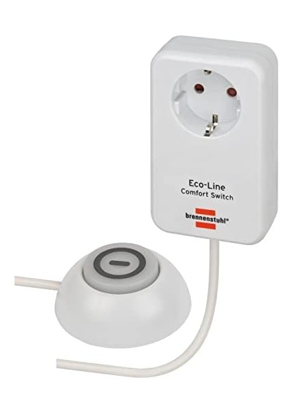 Eco Line Comfort Switch Adaptör El Csa 1 (Işıklı El/ayak Şalterli Priz, Yüksek Dokunma Korumalı, 1,5 M Kablo)