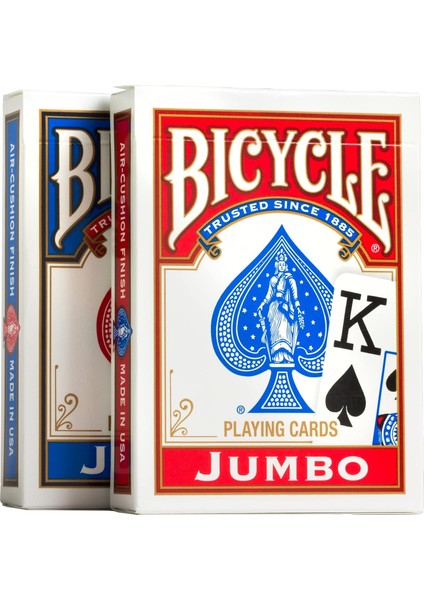 Jumbo Index Playing Cards - Poker Size - 2 Pack, Kırmızı & Mavi