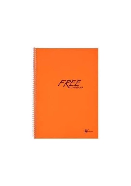 Color A4 80 Yp. Çizgili Pp Kapak Spiralli Free Defter