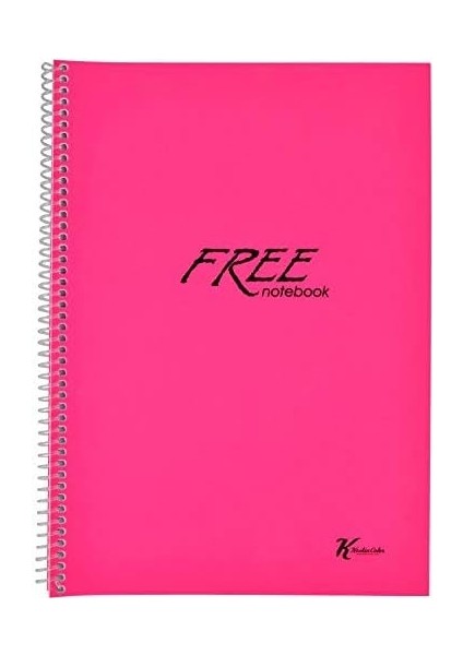 Color A4 80 Yp. Çizgili Pp Kapak Spiralli Free Defter
