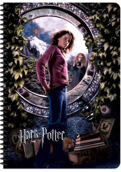 Color Harry Potter A4 60 Yapraklı Kareli Spiralli Karton Kapak Defter