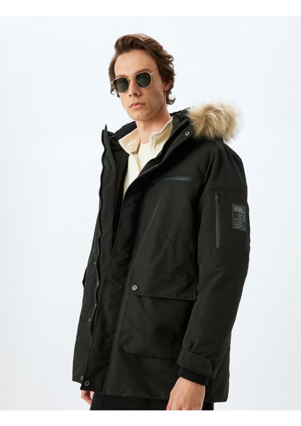 Anorak Mont Slim Fit Fermuarlı