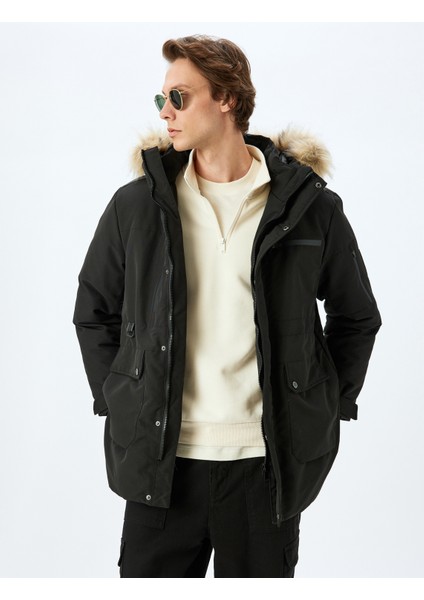 Anorak Mont Slim Fit Fermuarlı