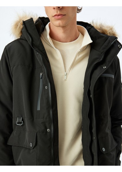 Anorak Mont Slim Fit Fermuarlı