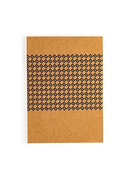 17X24 cm Kraft Bloknot 50 Yaprak, Kareli, 3'lü Paket