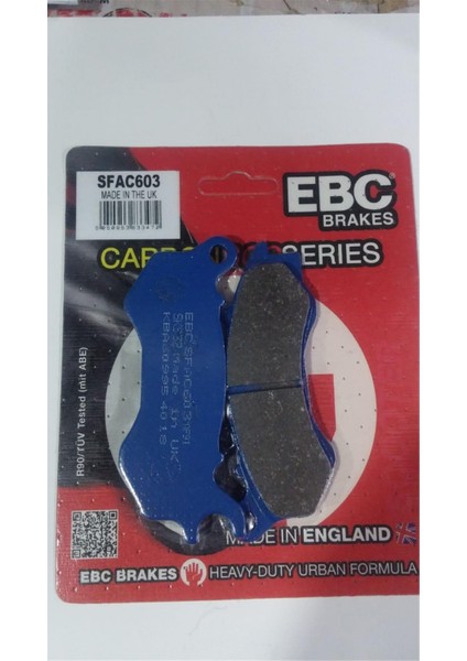 Carbon Ön Fren Balatası SFAC603 2014-2024 Peugeot Django 125
