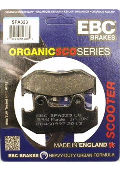 Fren Balatası Organik SFA323 Ön Honda Alpha 110 188