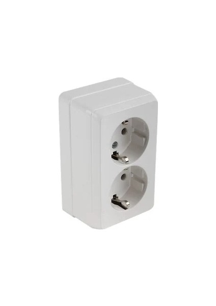 Priz Ikili Topraklı Sıva Üstü Krem Bron Mutlusan