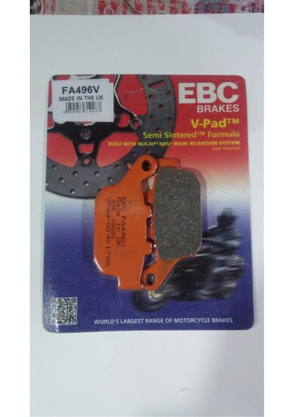 Fren Balatası Yarı Sinter FA496V 2010-2017 Honda Cbr 250 R Uy