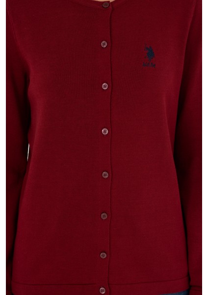 Kadın Bordo Hırka (Triko) 50293537-VR014