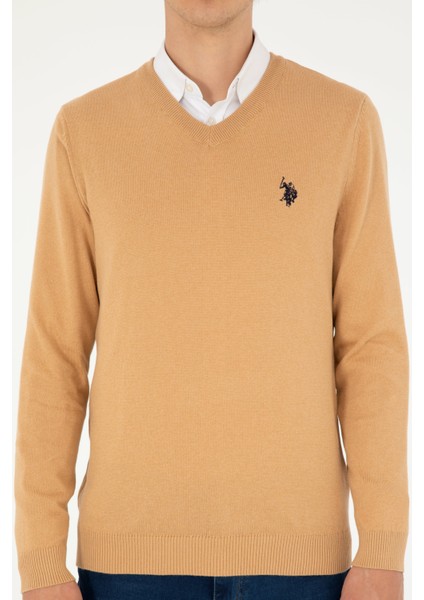 Erkek Camel Melanj Kazak /Triko 50293512-VR122