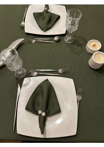Assos Premium Dertsiz Masa Örtüsü Yeşil + 6 Peçete fiyatları