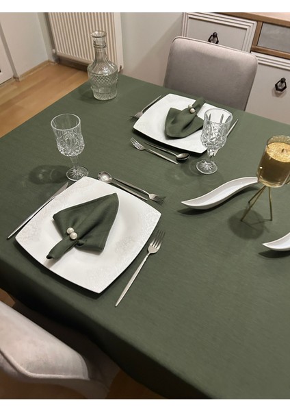 Assos Premium Dertsiz Masa Örtüsü Yeşil + 6 Peçete modelleri