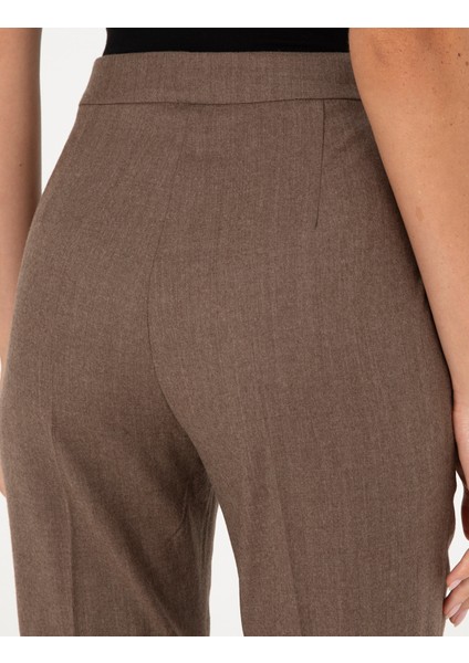Kadın Vizon Flare Fit Kumaş Pantolon 50294190-VR052