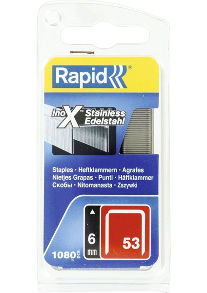 N ° 53 Rapid Agraf, Yükseklik: 6 Mm, 1080 Adet