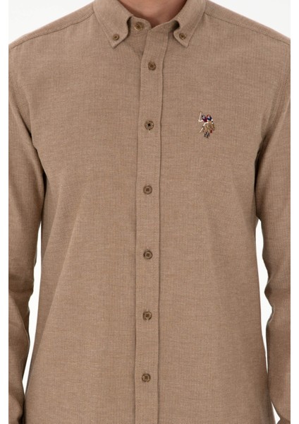 Erkek Haki Gömlek Basic 50293980-VR027