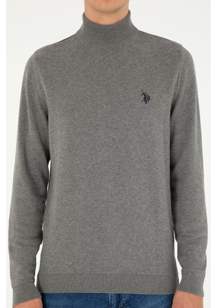 Erkek Gri Melanj Kazak /Triko 50293499-VR086