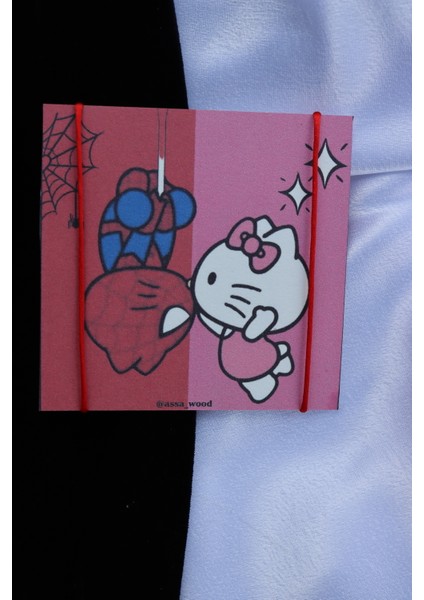 Sevgili Bilekliği Çift Bilekliği Ip Bileklik, Kırmızı Ip,hello Kitty ve Spiderman