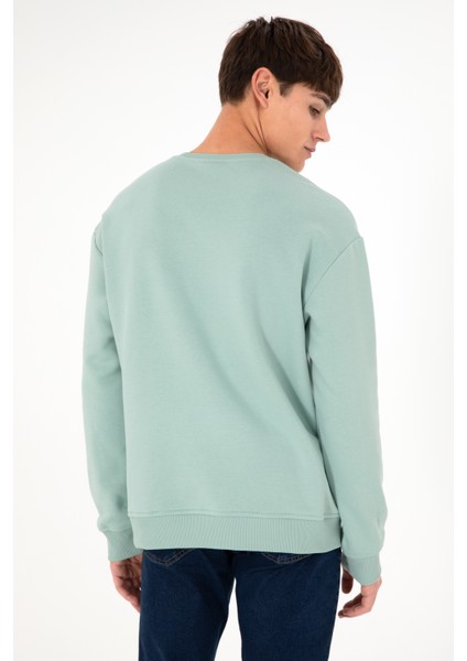 Erkek Su Yeşili Sweatshirt 50295148-VR048