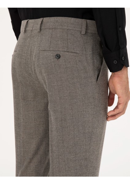 Erkek Gri Ex. Slim Fit Kumaş Pantolon 50295056-VR024