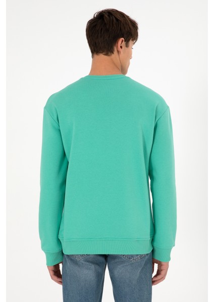 Erkek Koyu Mint Sweatshirt 50295148-VR152