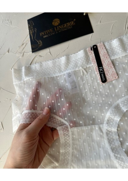 Lily Baby Puantiyeli Pamuk Ağlı Transparan Esnek Normal Bel Ithal Şık BATO/SLIP-2827 fırsatları