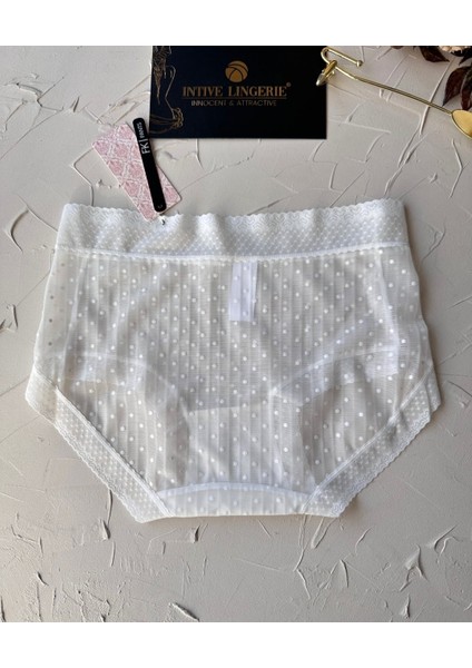 Lily Baby Puantiyeli Pamuk Ağlı Transparan Esnek Normal Bel Ithal Şık BATO/SLIP-2827 indirimleri