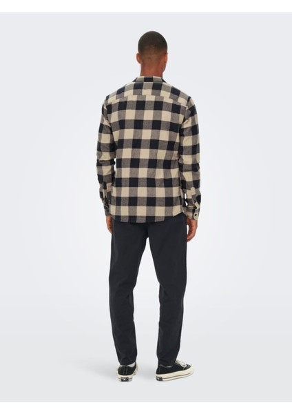 Onsgudmund Checked Shirt Noos Erkek Lacivert Uk Gömlek - 22007112 indirimleri