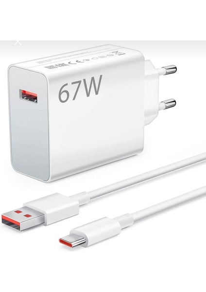 Xiaomi Redmi Samsung Uyumlu 67W Süper Hızlı Turbo Şarj Aleti,cihazı (Üst Kalite Ürün)