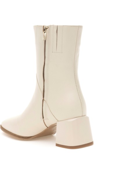 Kadın Beyaz Topuklu Çizme 50295942-VR019
