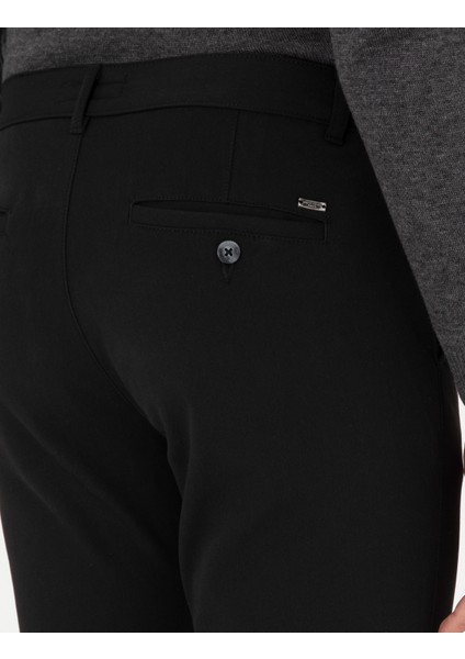 Erkek Siyah Slim Fit Jogger Kanvas Pantolon 50295934-VR046