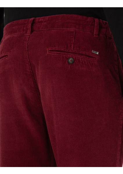 Erkek Bordo Carrot Fit Kanvas Pantolon 50295927-VR014