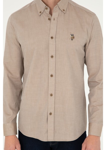 Erkek Haki Gömlek Basic 50295675-VR027