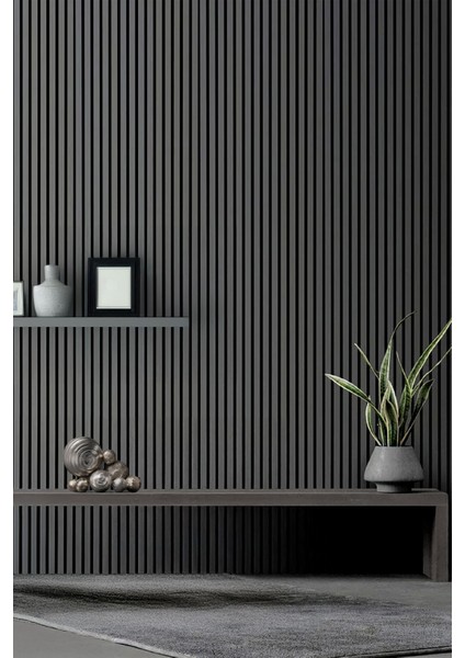Star Slim Flex Akustik Duvar Paneli Ff Kaplama Antrasit 60X240 cm - Ses ve Isı Yalıtımı