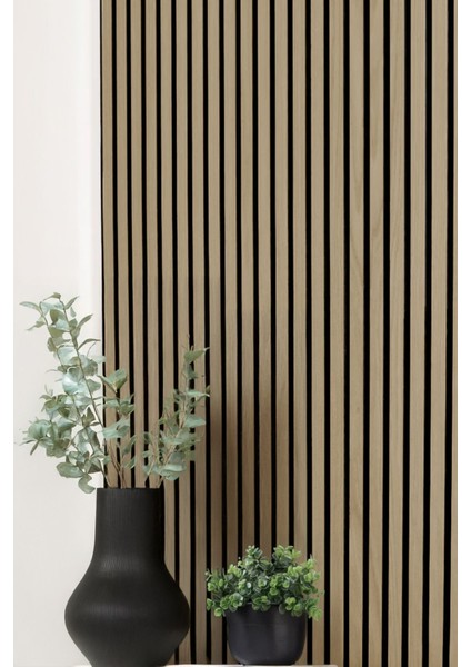 Star Slim Flex Akustik Duvar Paneli Ff Kaplama Teak Meşe 60X240 cm - Ses ve Isı Yalıtımı
