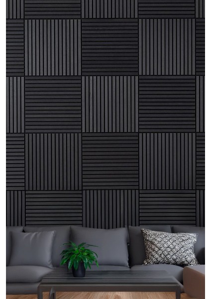 Pro Akustik Ahşap Duvar Paneli Antik Meşe 30X60 cm - Kompozit & Keçe | Ses ve Isı Yalıtımı