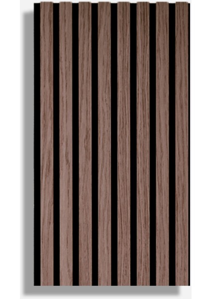 Pro Akustik Ahşap Duvar Paneli Doğal Ceviz 30X60 cm - Kompozit & Keçe | Ses ve Isı Yalıtımı