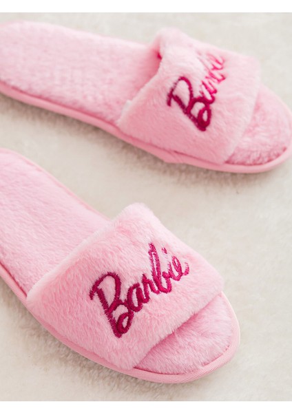 Barbie Ev Terliği Pembe Peluş Kaymaz Taban Peluş Çeyizlik ve Gündelik fiyatları
