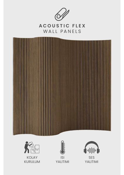 Star Akustik Ahşap Duvar Paneli Ff Kaplama Teak Meşe 60X280 cm - Ses ve Isı Yalıtımı
